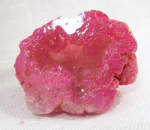 Small Aura Quartz Pink Geode Natural Crystals > Crystal Geodes