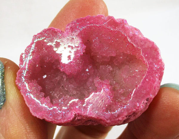 Small Aura Quartz Pink Geode - 3