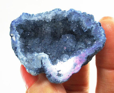 Small Blue Quartz Geode Reduced Natural Crystals > Crystal Geodes