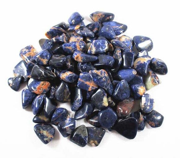 Small Sodalite Healing Crystal Sunset Tumbled Chips (x3) | Cut & Polished Crystals | Polished Crystal Tumble Stones