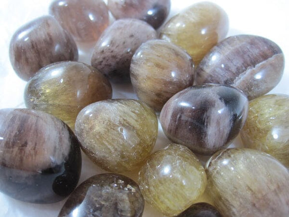Smoky Fluorite Healing Crystal Tumble Stones (x3) | Cut & Polished Crystals | Polished Crystal Tumble Stones
