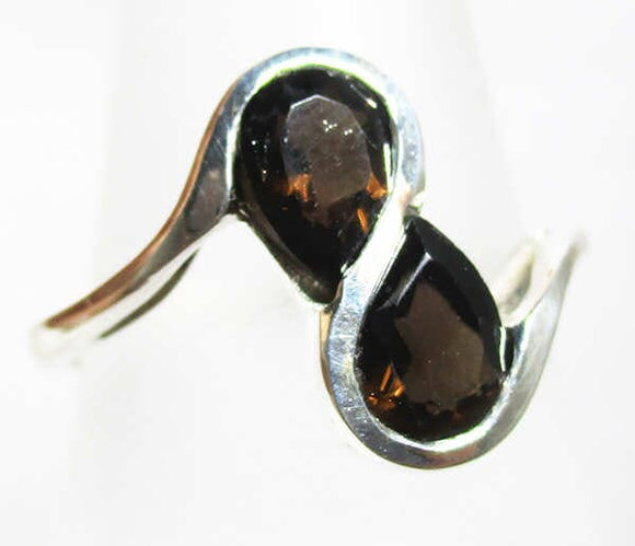 Smoky Quartz Healing Crystal Ring (Size O) | Crystal Jewellery | Gemstone Rings