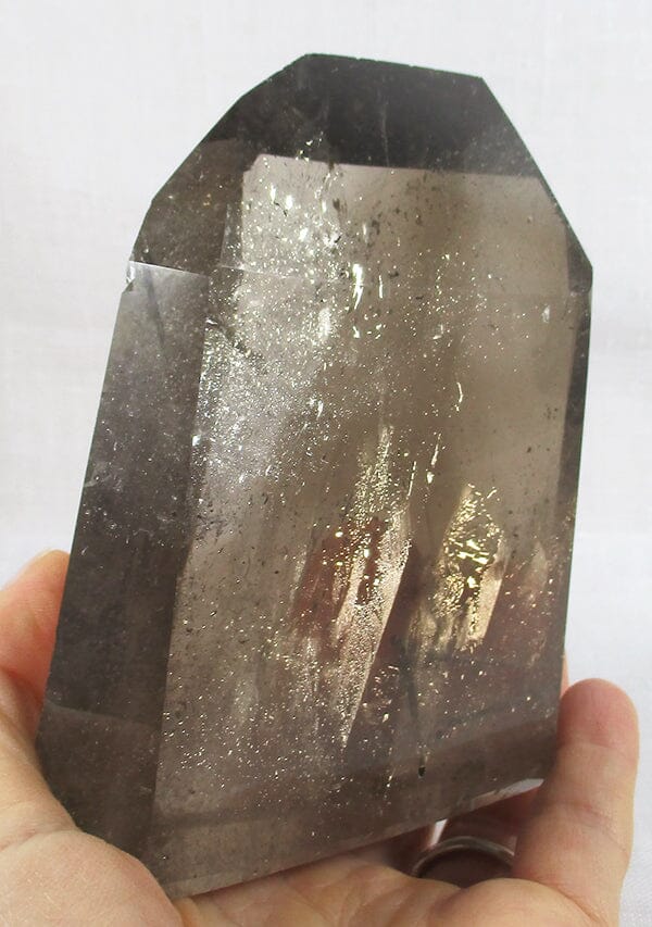 Smoky Quartz Wide Polished Point - Cut & Polished Crystals > Crystal Obelisks & Natural Points