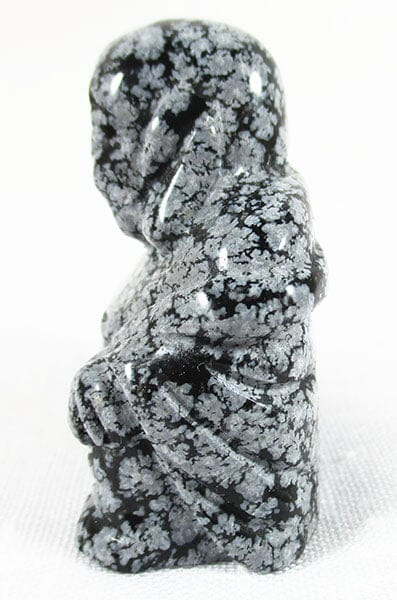 Snowflake Obsidian Crystal Buddha | Crystal Carvings | Hand Carved Buddhas