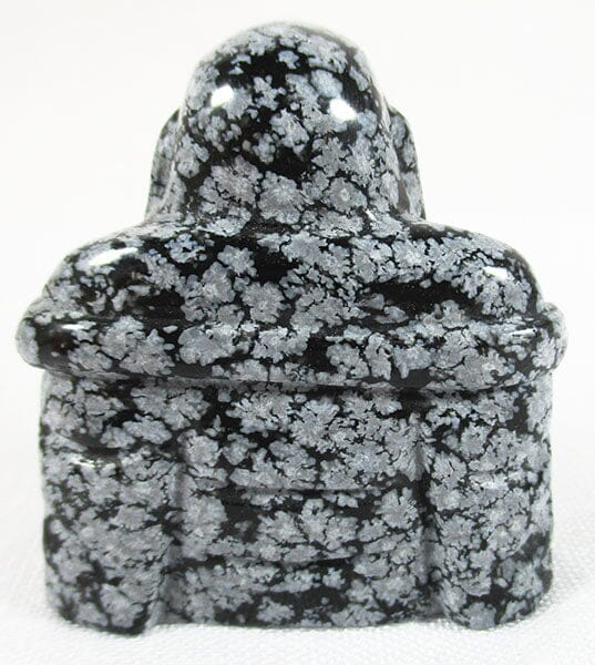 Snowflake Obsidian Crystal Buddha | Crystal Carvings | Hand Carved Buddhas