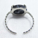Sodalite Crystal Adjustable Silver Plated Circle Ring | Crystal Jewellery | Gemstone Rings