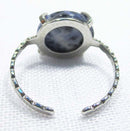 Sodalite Crystal Adjustable Silver Plated Circle Ring | Crystal Jewellery | Gemstone Rings