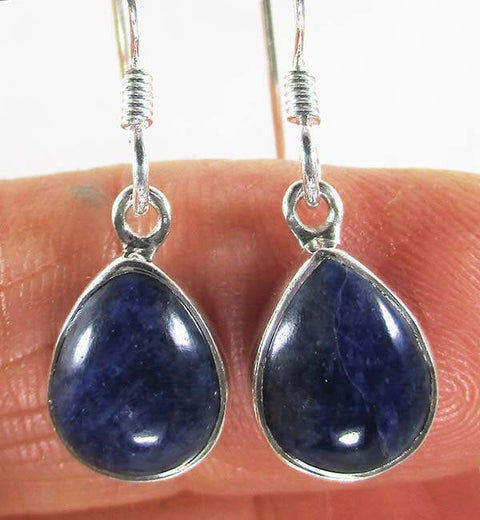 Sodalite Drop Earrings Crystal Jewellery > Gemstone Earrings