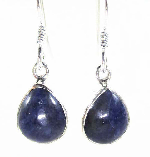 Sodalite Drop Earrings Crystal Jewellery > Gemstone Earrings
