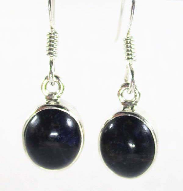 Sodalite Oval Earrings - Crystal Jewellery > Gemstone Earrings