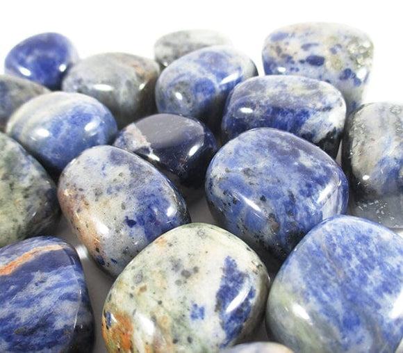 Sodalite Healing Crystal Tumble Stones (x3) | Cut & Polished Crystals | Polished Crystal Tumble Stones