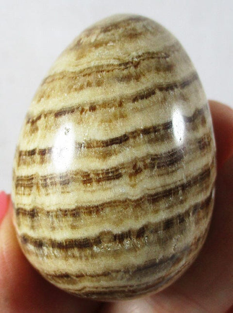Stripy Aragonite Egg Crystal Carvings > Polished Crystal Eggs