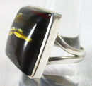 Tiger Iron Rectangular Ring (Size Q) | Crystal Jewellery | Gemstone Rings