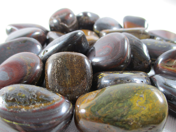 Tiger Iron Healing Crystal Tumble Chips/Stones (x3) B Grade | Cut & Polished Crystals | Polished Crystal Tumble Stones
