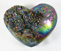 Titanium Aura Quartz Cluster Heart (Large) - 1