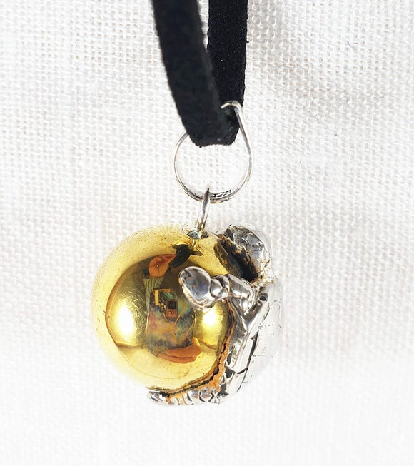 Tortoise Silver Ball Bell | Crystal Jewellery | Silver Pendants