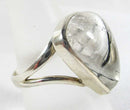 Tourmalinated Quartz Healing Crystal Ring (Size Q) | Crystal Jewellery | Gemstone Rings