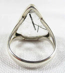 Tourmalinated Quartz Healing Crystal Ring (Size Q) | Crystal Jewellery | Gemstone Rings