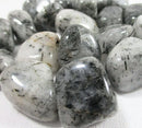 Rough Tourmalinated Quartz Tumble Stones (x3) | Cut & Polished Crystals | Polished Crystal Tumble Stones