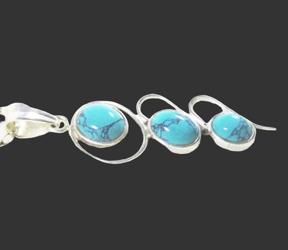 Tri-Turquoise Pendant | Crystal Jewellery | Crystal Pendants