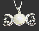 Triple Moon Hare Pendant | Crystal Jewellery | Crystal Pendants