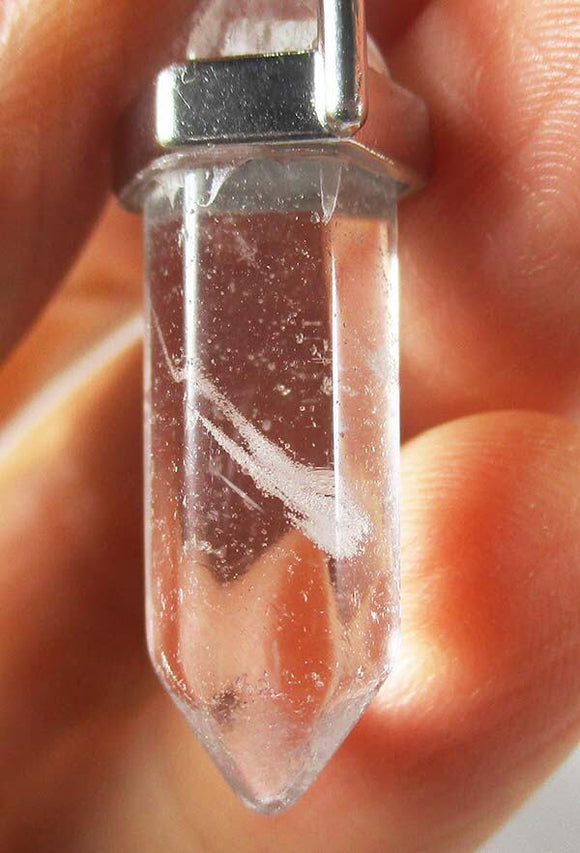 Triple Moon Quartz Point Pendant | Crystal Jewellery | Point Pendants