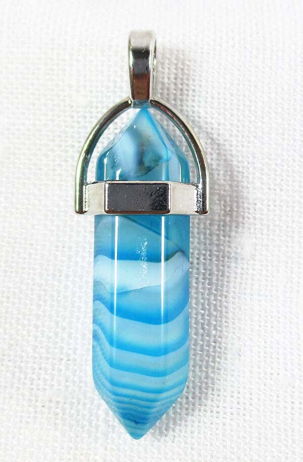 Turquoise Agate Point Pendant - Crystal Jewellery > Point Pendants
