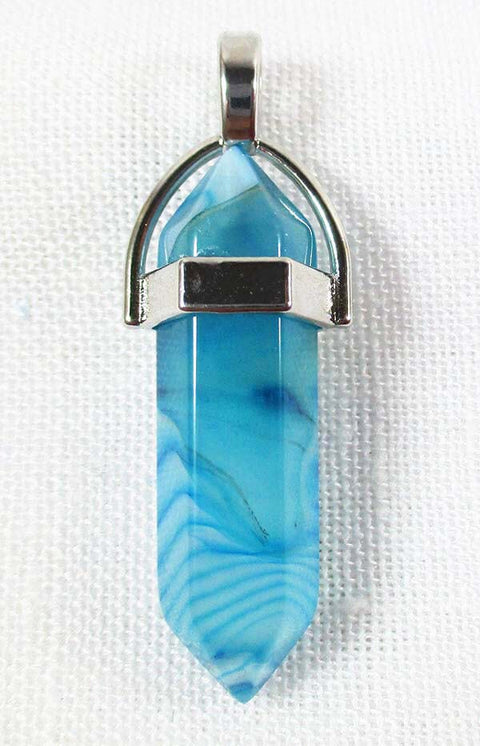 Turquoise Agate Point Pendant Crystal Jewellery > Point Pendants