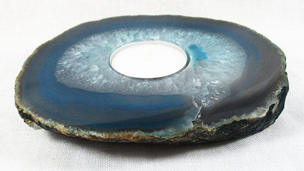 Turquoise and Grey Agate tea light Holder - Others > Tealight Holders