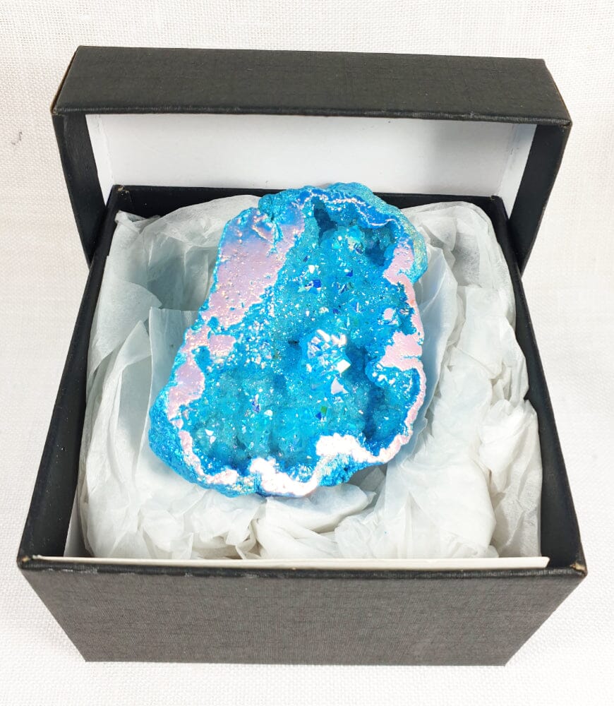 Turquoise Aura Quartz Geode - Natural Crystals > Crystal Geodes