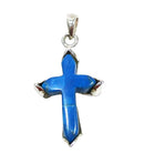 Turquoise Crystal Cross Pendant (Small) | Crystal Jewellery | Crystal Pendants