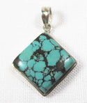 Turquoise Diamond Pendant - 1