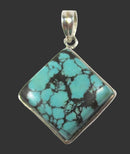 Turquoise Crystal Diamond Pendant | Crystal Jewellery | Crystal Pendants