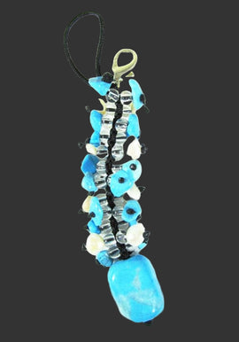 Turquoise Howlite Keyring Clip-on | Keyrings & Clip-On Crystals