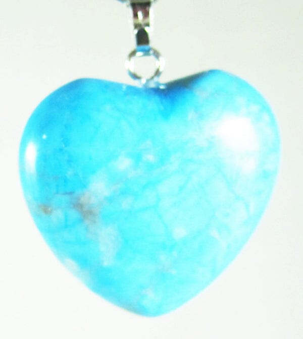 Turquoise Howlite Heart Pendant (Small) - Crystal Jewellery > Crystal Pendants