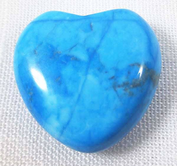 Turquoise Howlite Heart (Small) B Grade - 1