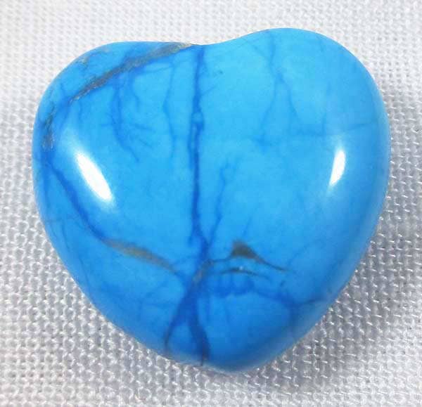 Turquoise Howlite Heart (Small) B Grade - 3