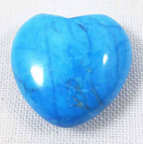 Turquoise Howlite Heart (Small) B Grade - 2