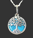 Turquoise Reversible Tree of Life Pendant (Small) | Crystal Jewellery | Crystal Pendants