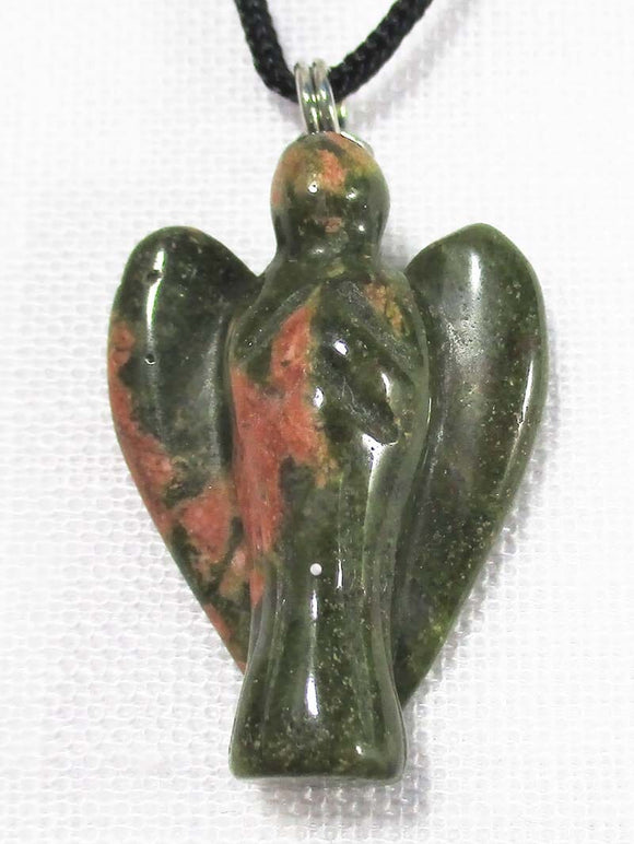 Unakite Guardian Angel Pendant | Crystal Jewellery | Angel Pendants