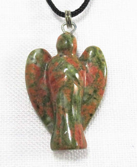 Unakite Guardian Angel Pendant | Crystal Jewellery | Angel Pendants