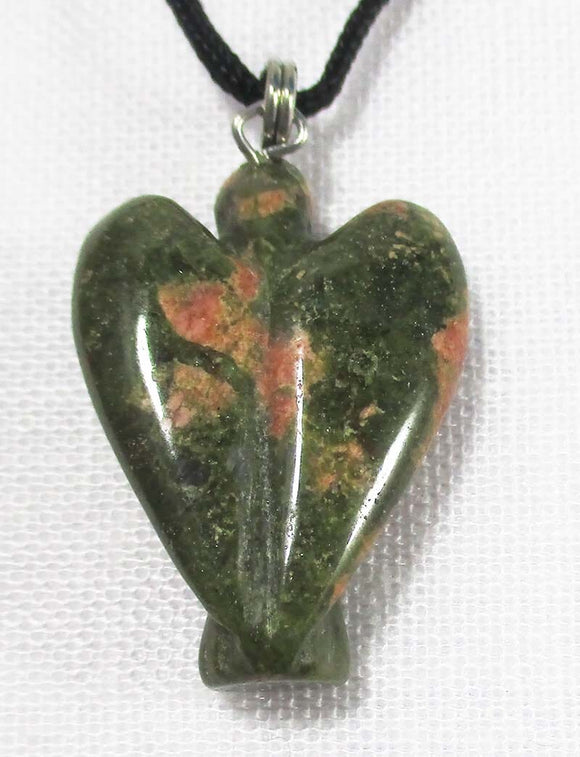 Unakite Guardian Angel Pendant | Crystal Jewellery | Angel Pendants