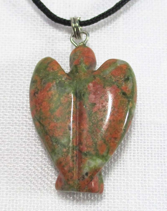 Unakite Guardian Angel Pendant | Crystal Jewellery | Angel Pendants