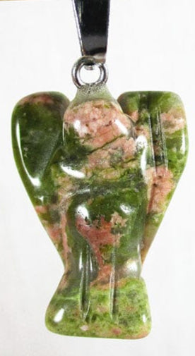 Unakite Guardian Angel Pendant (Small) | Crystal Jewellery | Angel Pendants