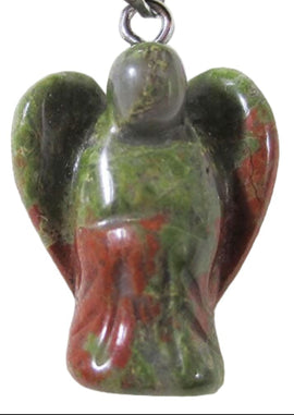 Unakite Guardian Angel Pendant (Small) | Crystal Jewellery | Angel Pendants