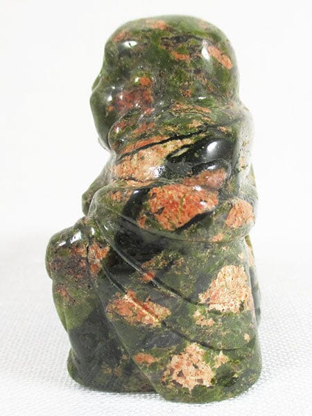 Unakite Laughing Buddha - Crystal Carvings > Hand Carved Buddhas
