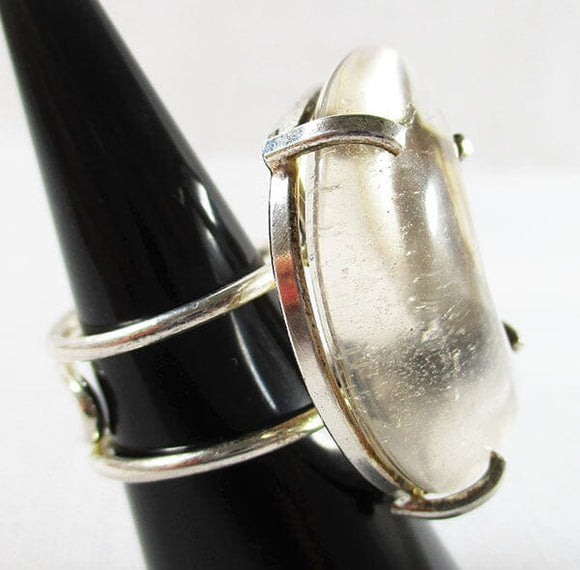 Pale Smoky Quartz Healing Crystal Adjustable Ring | Crystal Jewellery | Gemstone Rings