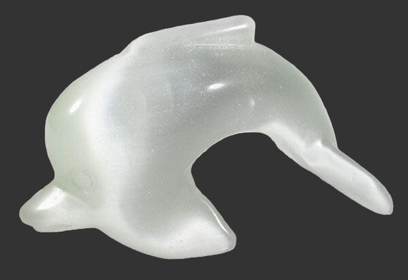 White Cats Eye Dolphin | Crystal Carvings | Carved Crystal Animals