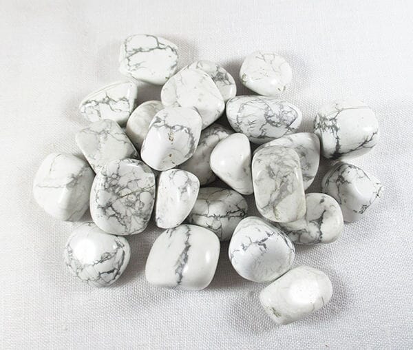 White Howlite Tumbles B Grade (x3) - Cut & Polished Crystals > Polished Crystal Tumble Stones