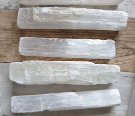 V Rough Selenite Rod (x1) | Natural Crystals | Raw Crystal Chunks